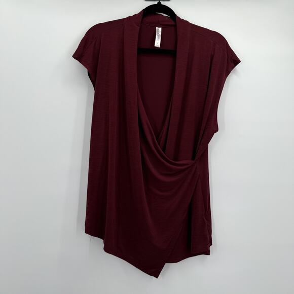 Dear Scarlett Blouse Womens 2X Surplice Drape Sleeveless Top 2XL Plus Size - Picture 1 of 11
